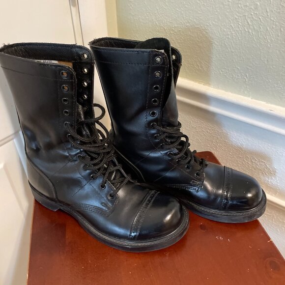 HH Brand - Airborne Jump Combat Boots - Black Leather - Lace Up -  Size 8 - USA - Picture 14 of 14
